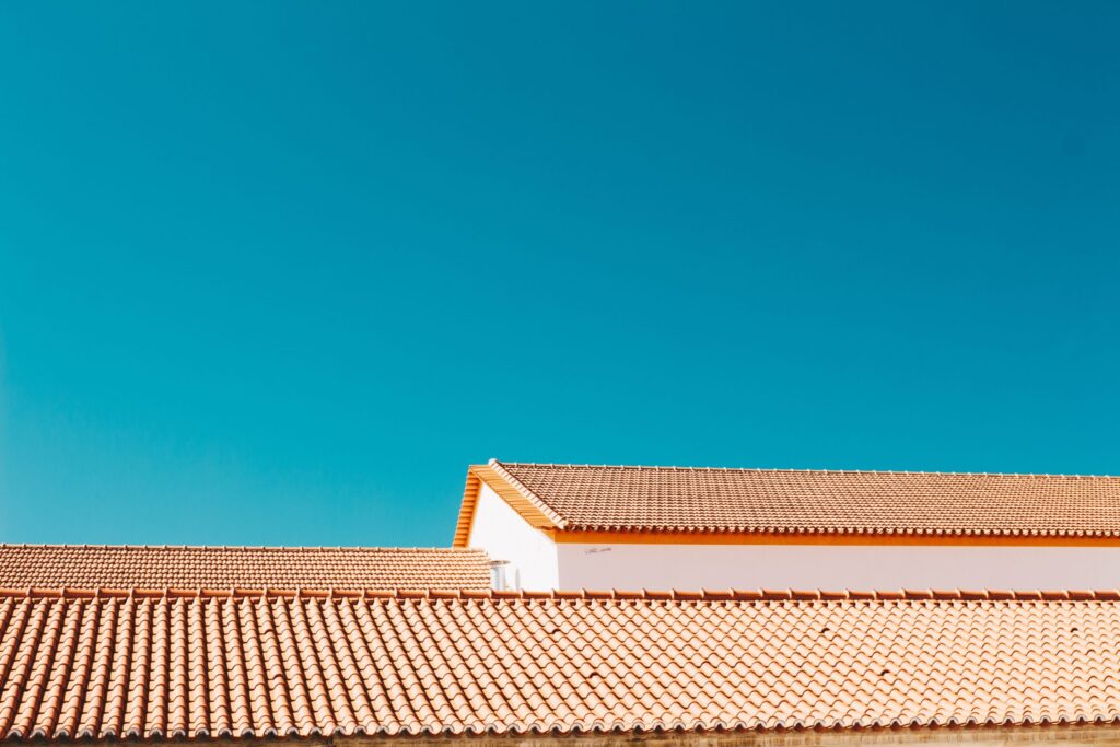 a house with roof shingles